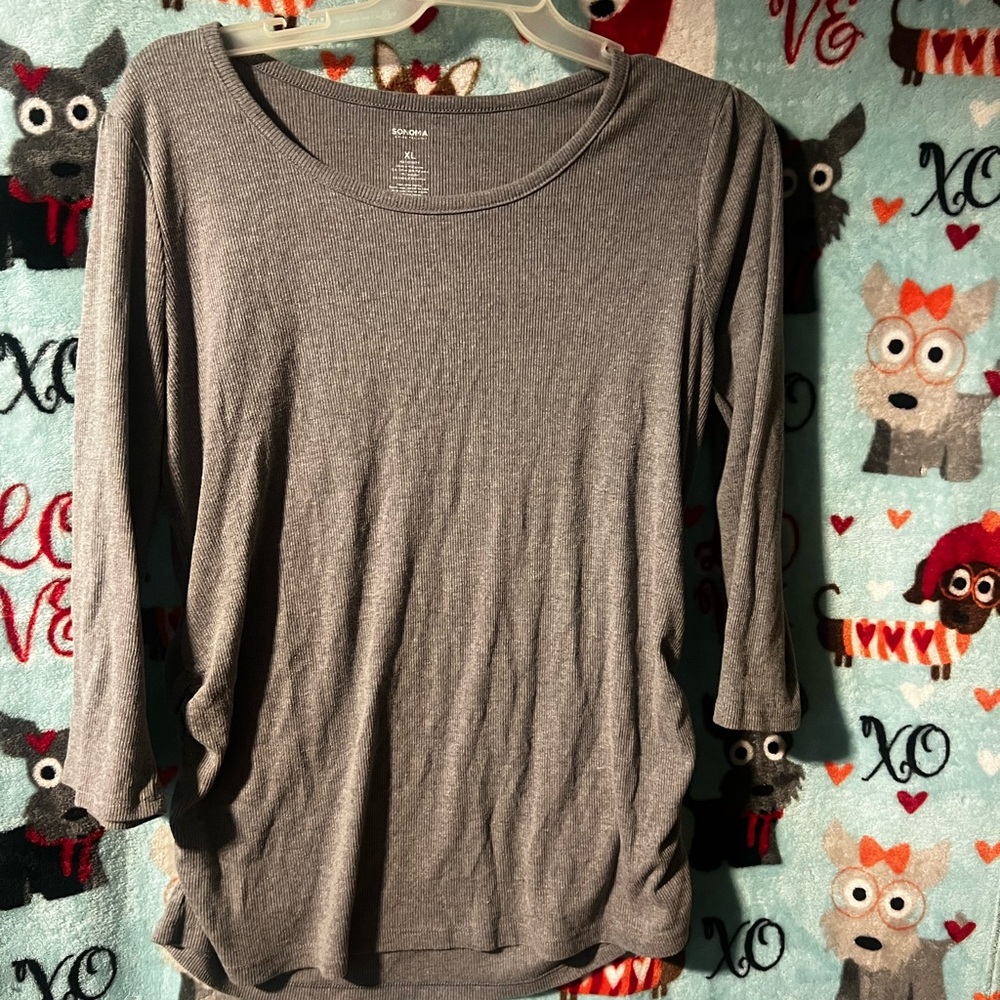 XL Sonoma Maternity 3/4 Sleeve Shirt